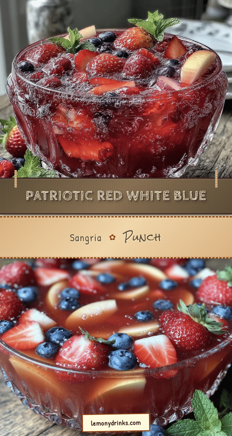 red white and blue sangria punch bowl recipe