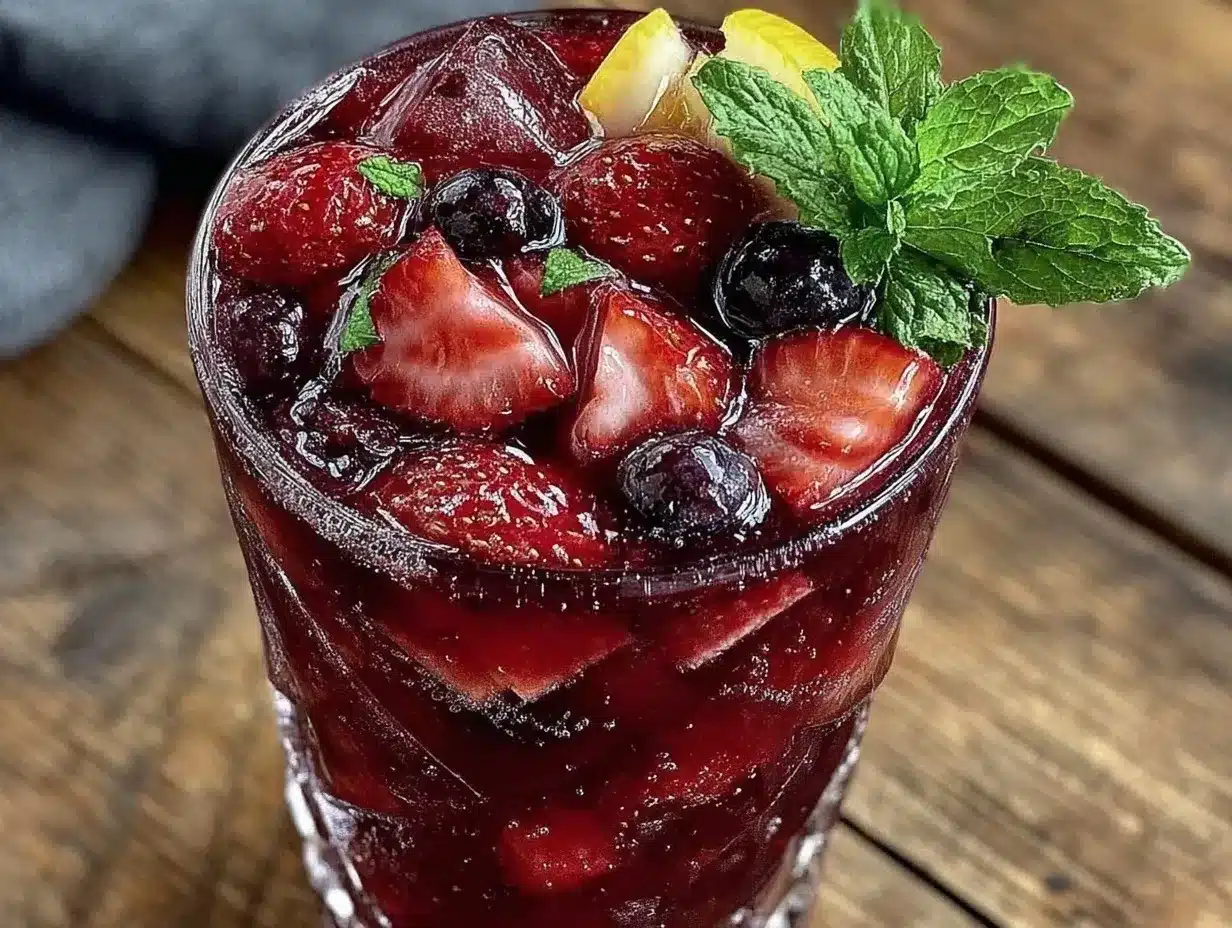 Refreshing Red White and Blue Sangria preparation steps