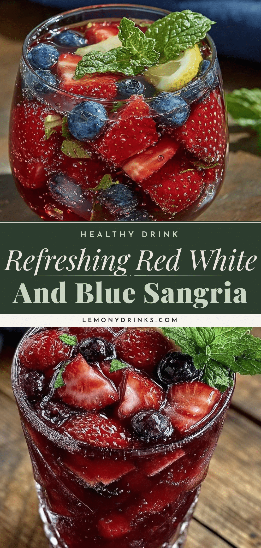 Refreshing Red White and Blue Sangria recipe