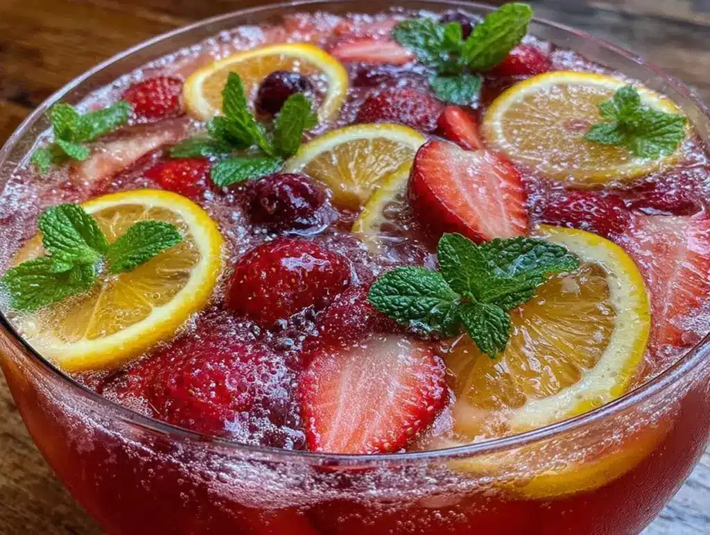 refreshing sparkling fruit punch - featured image