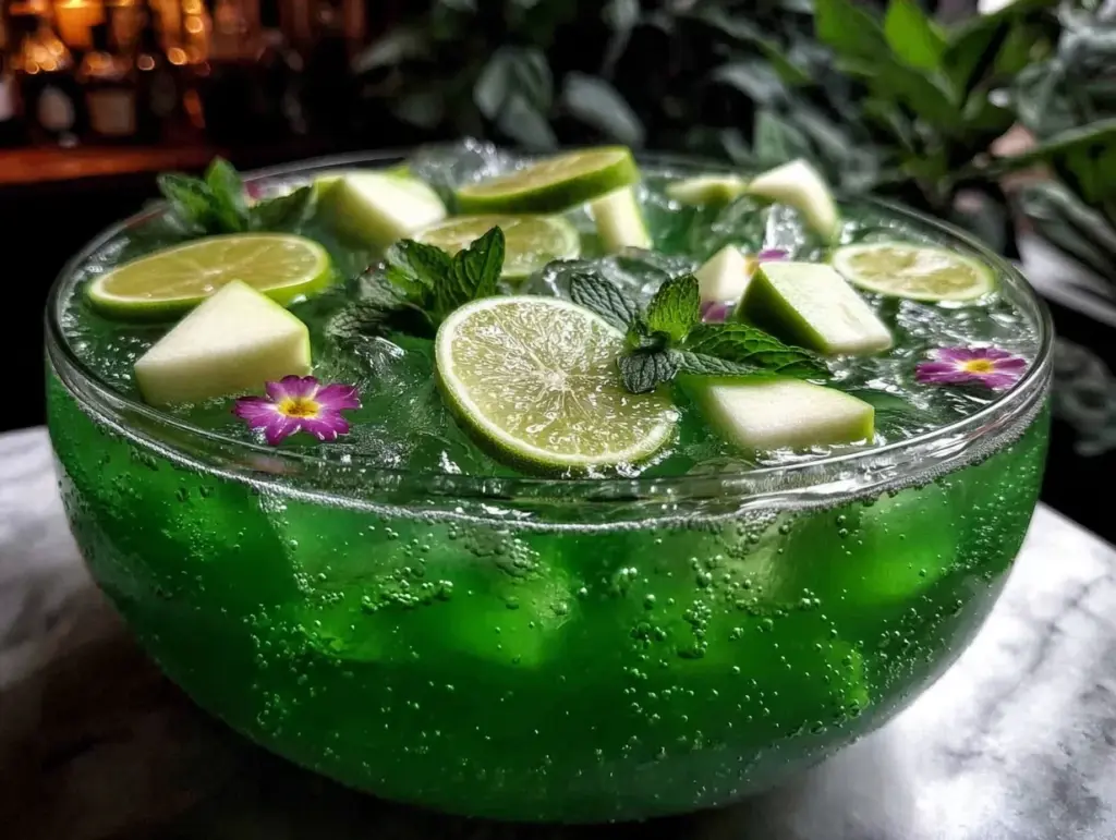 Refreshing Witch’s Brew Green Punch Bowl - featured image