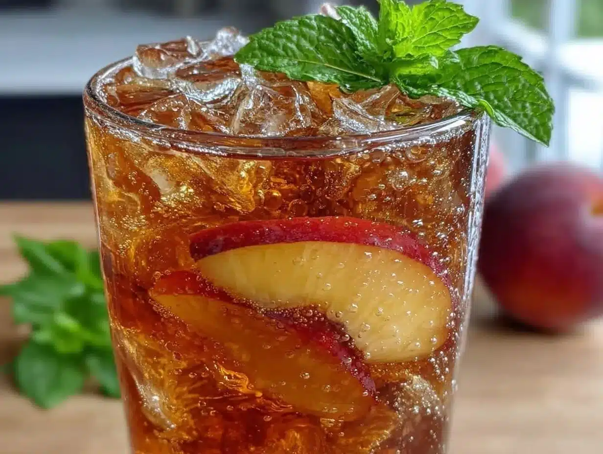 southern sweet peach iced tea preparation steps