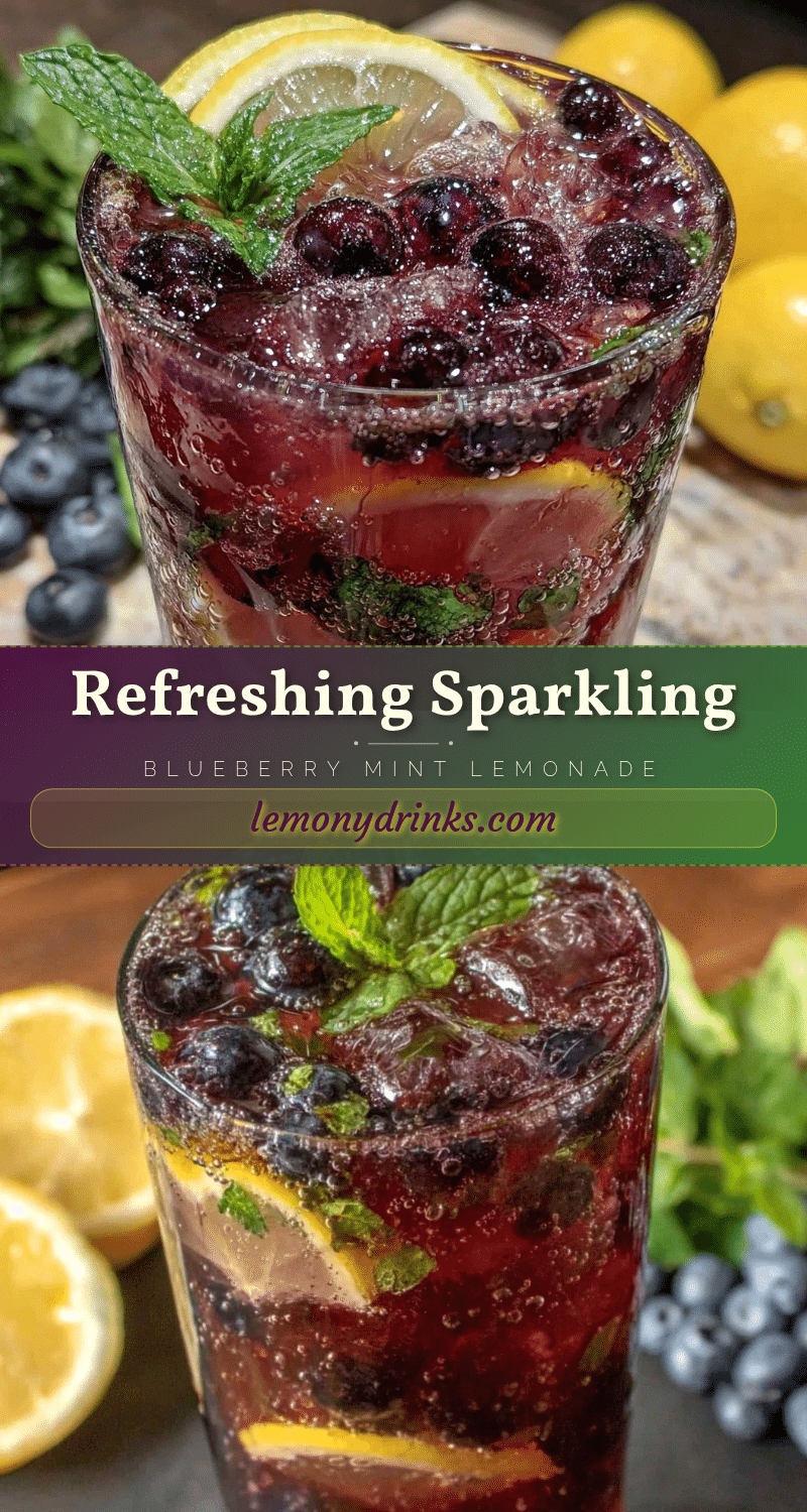 sparkling blueberry mint lemonade recipe