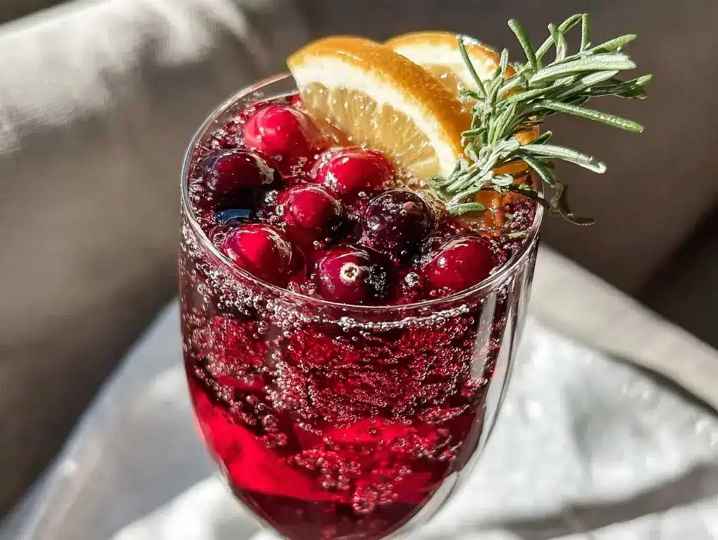 sparkling cranberry ginger punch - featured image