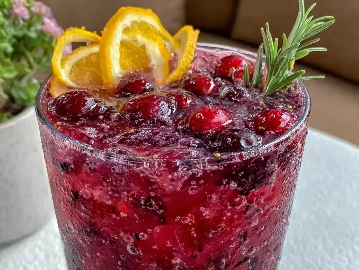 sparkling cranberry ginger punch preparation steps