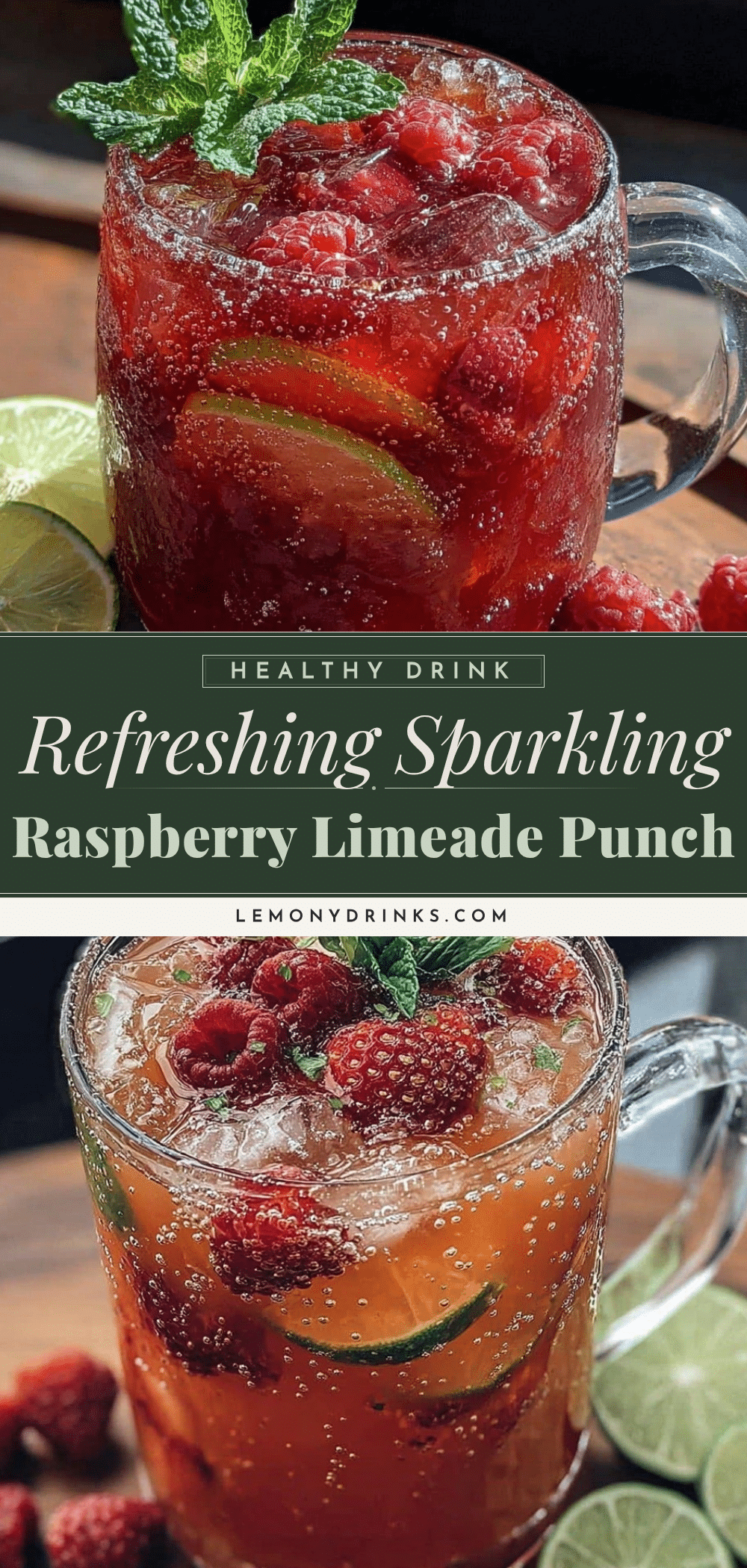 sparkling raspberry limeade pitcher punch recipe
