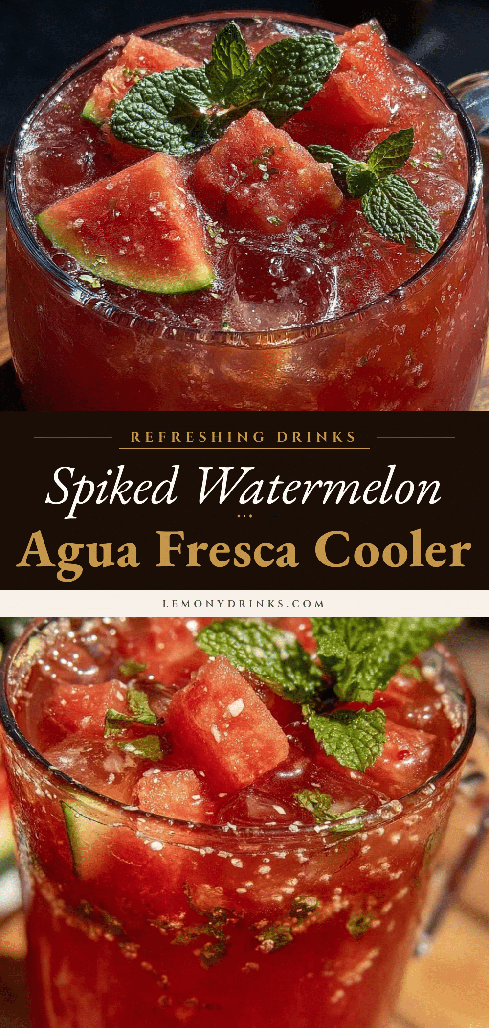 spiked watermelon agua fresca cooler recipe
