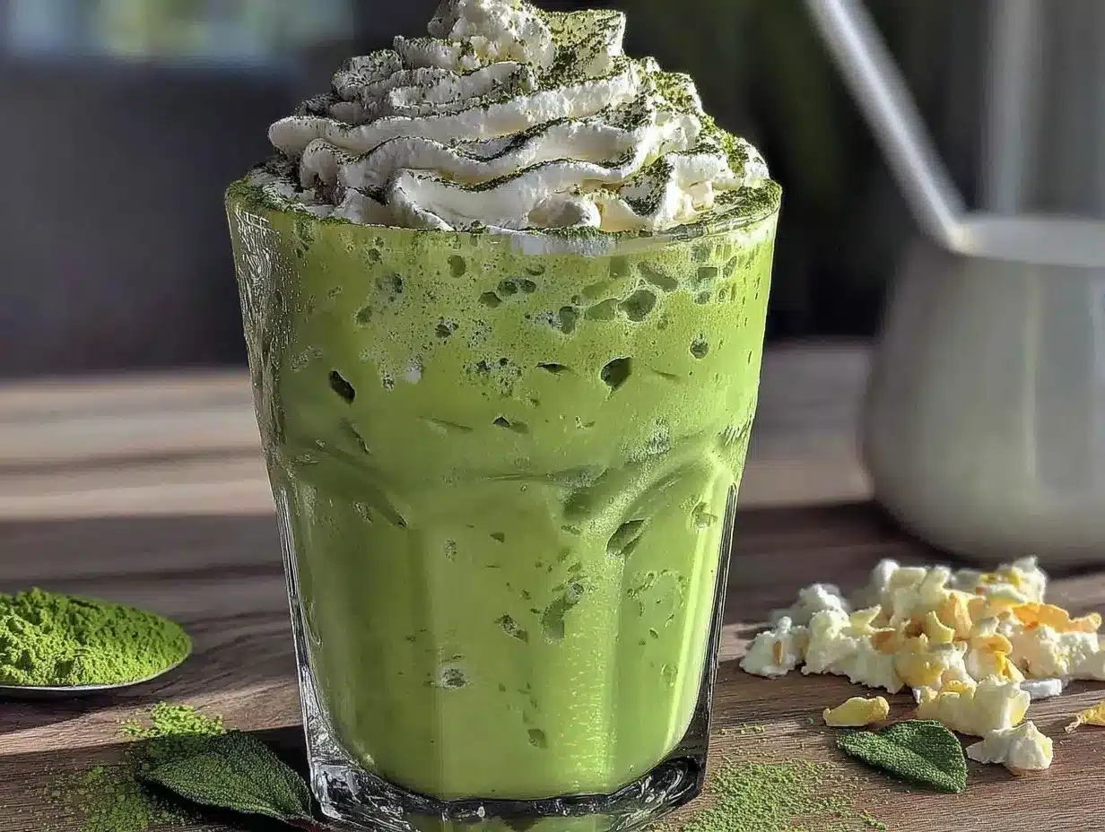 Starbucks Matcha Frappuccino Dupe Recipe preparation steps