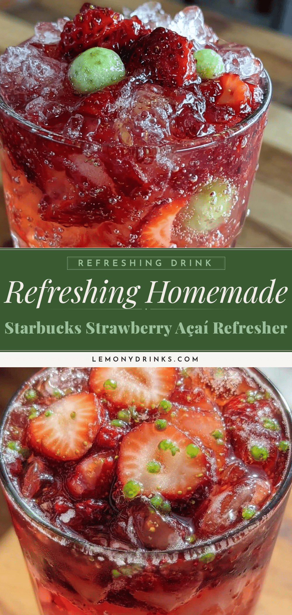 starbucks strawberry açaí refresher dupe recipe