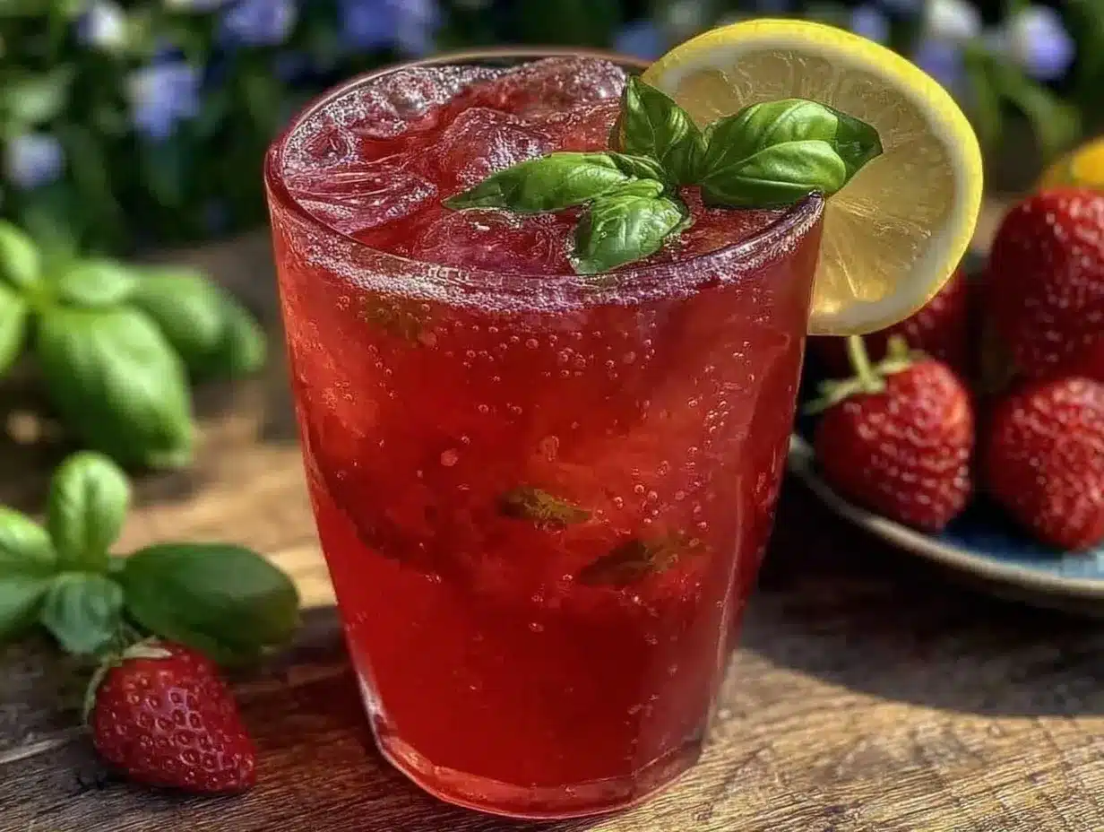 strawberry basil lemonade preparation steps