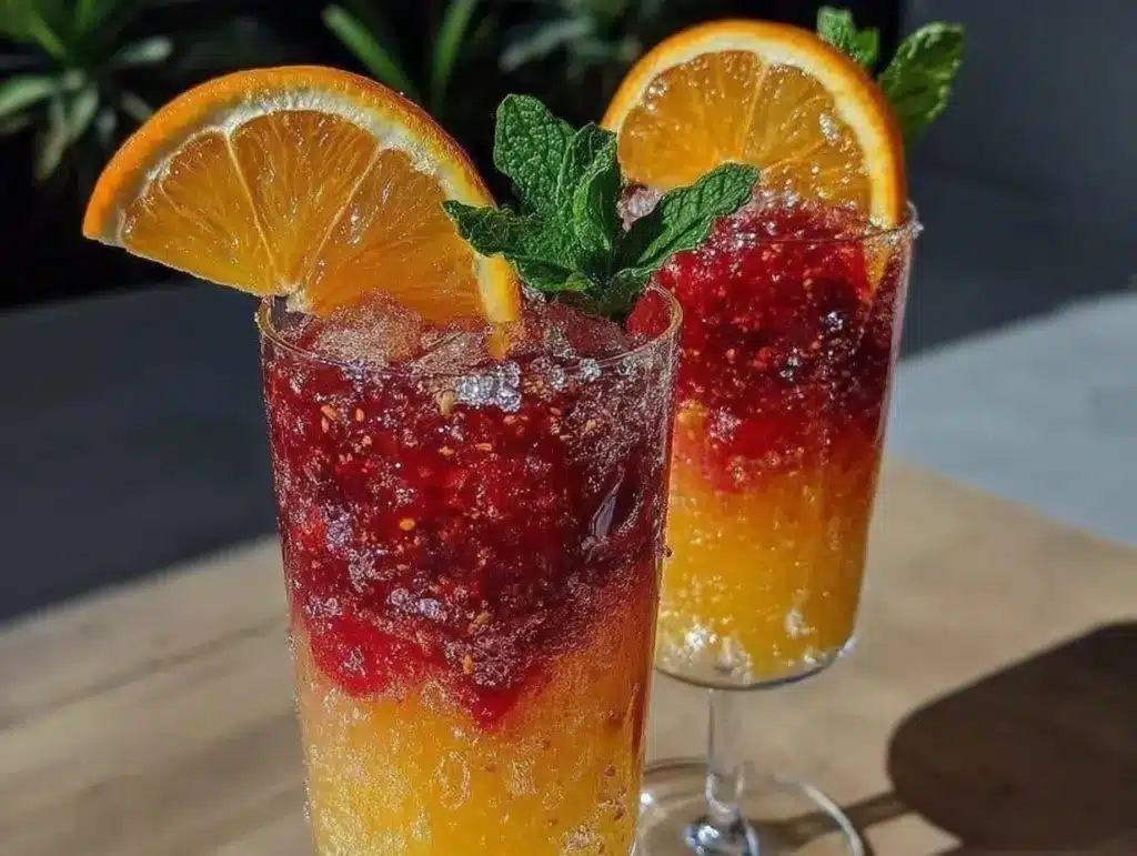 tequila sunrise popsicle cocktails - featured image