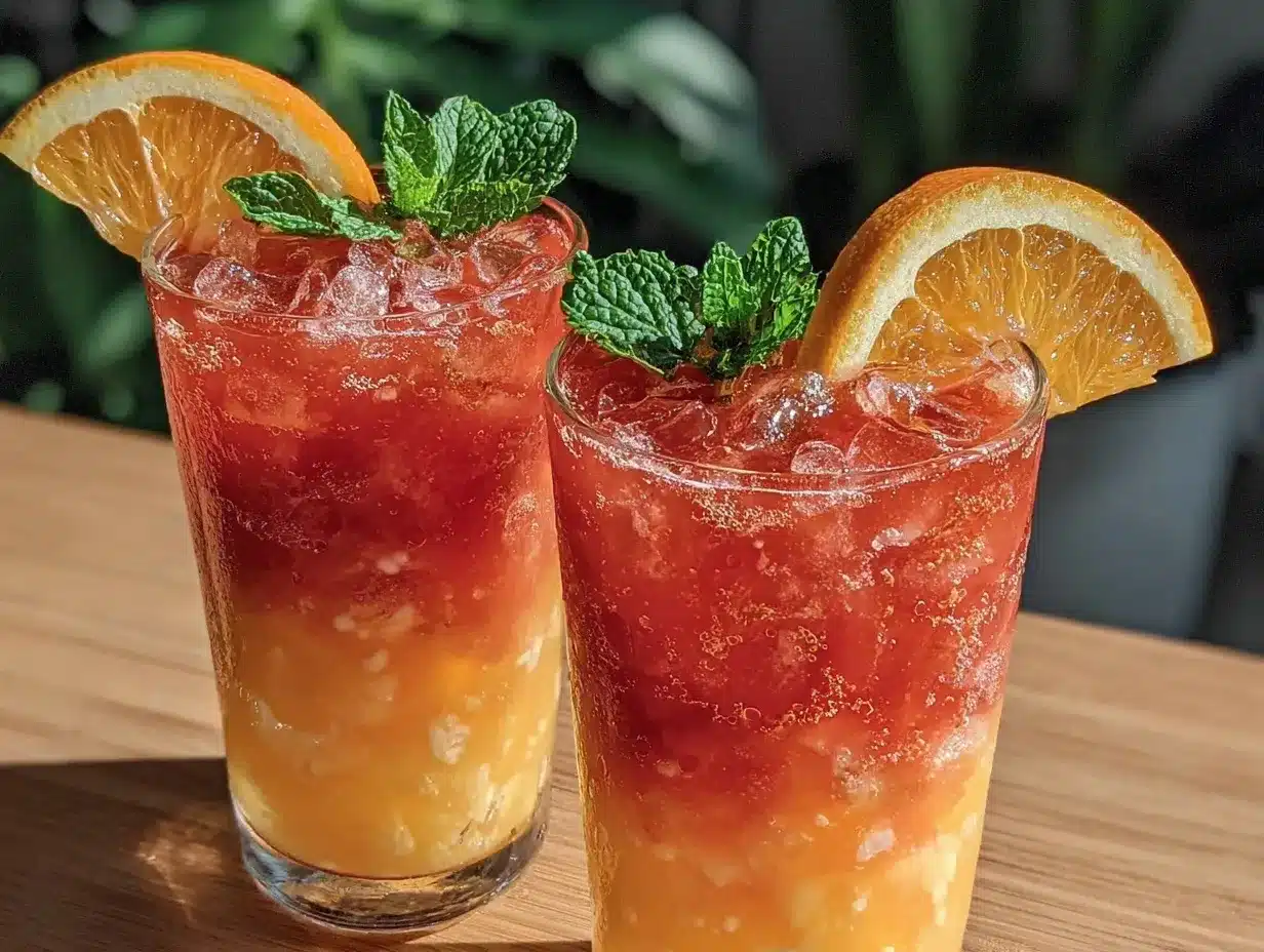 tequila sunrise popsicle cocktails preparation steps