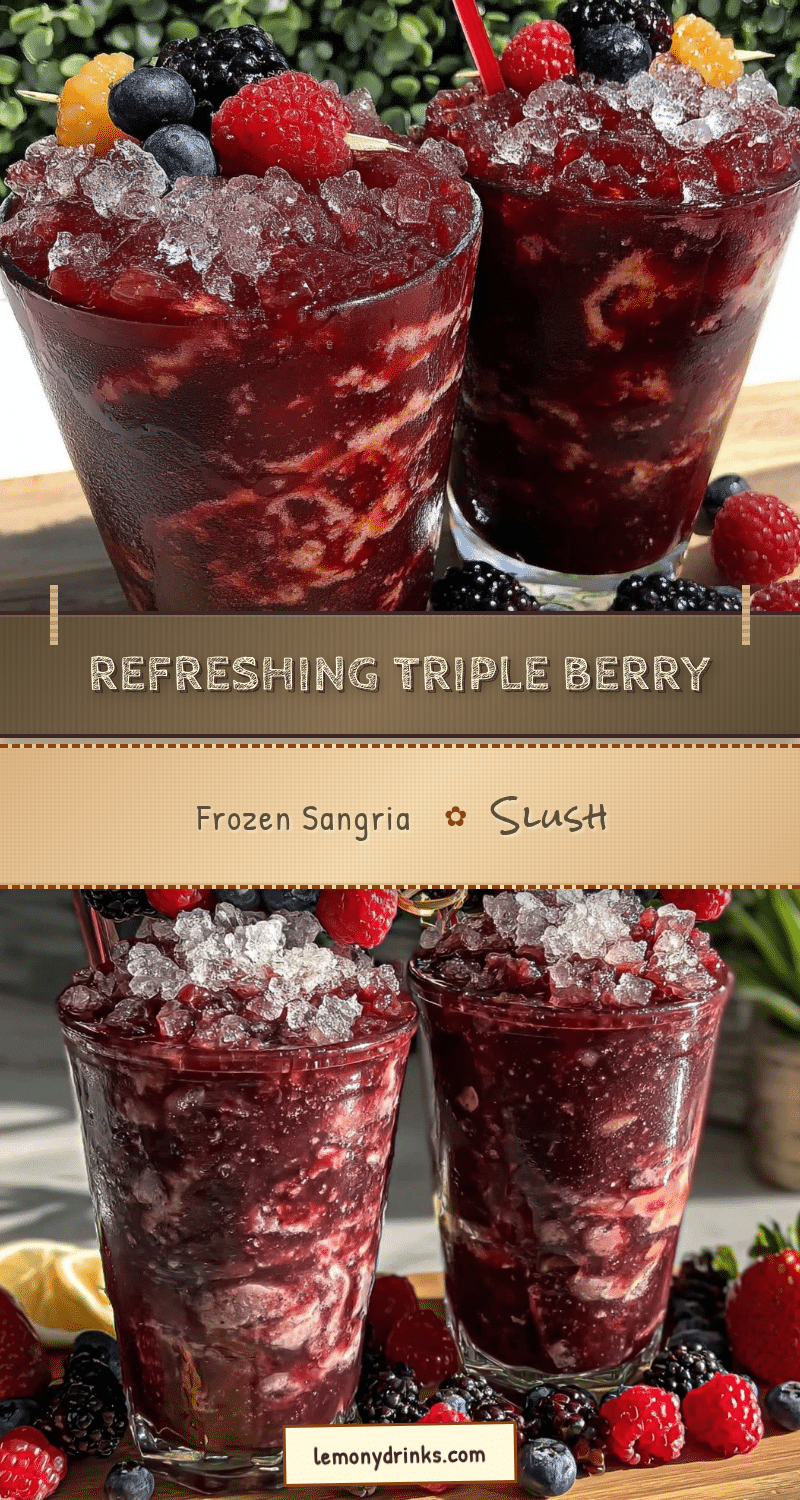 triple berry frozen sangria slush recipe