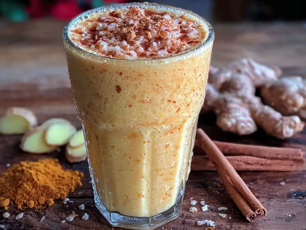 turmeric golden milk smoothie preparation steps