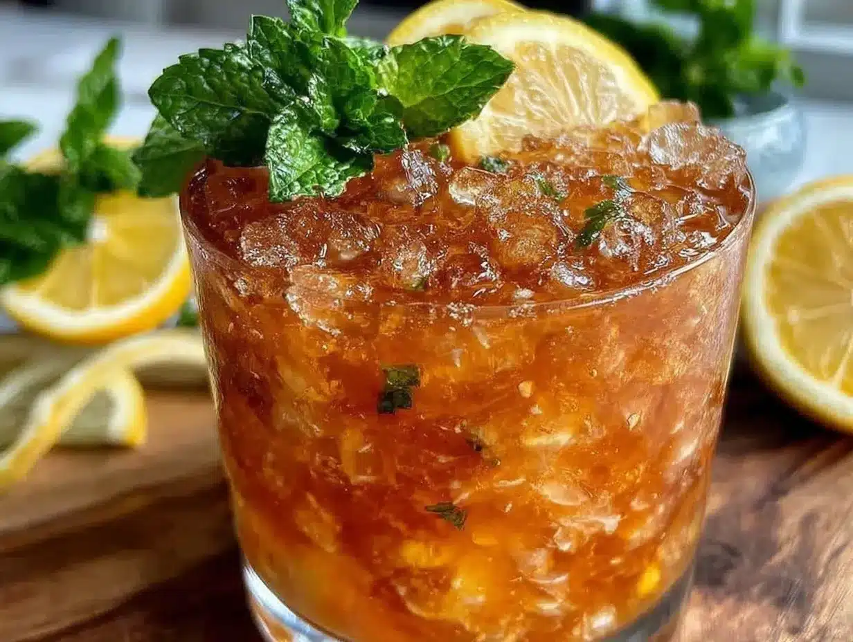 whiskey smash cocktail preparation steps
