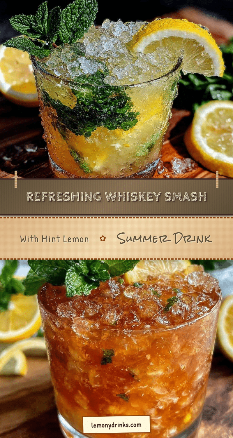whiskey smash cocktail recipe