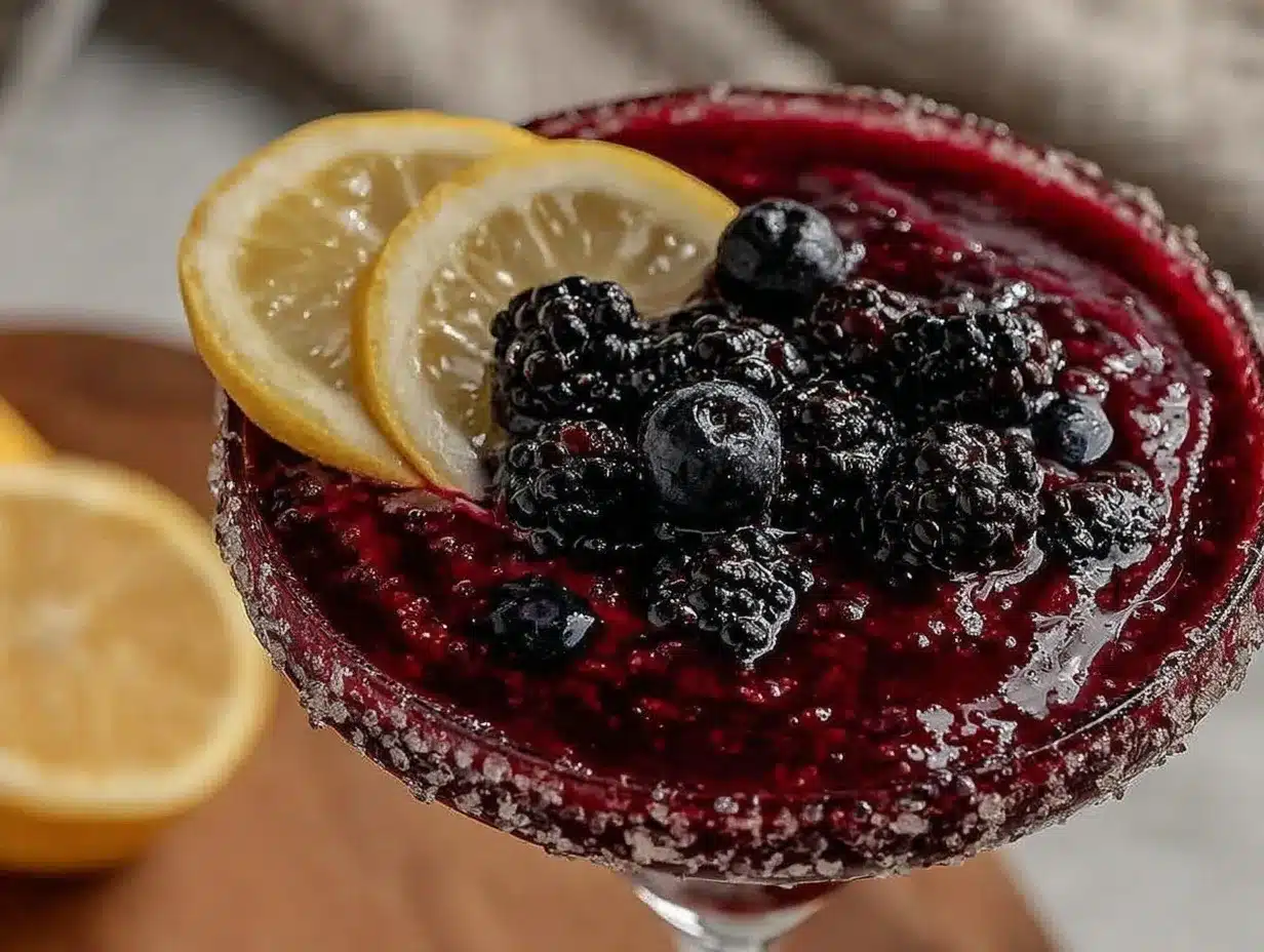black raspberry lemon drop martini preparation steps