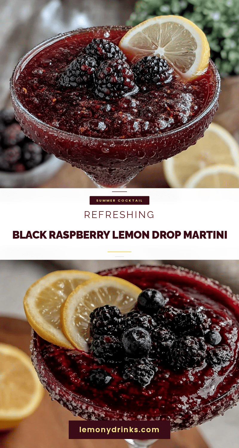 black raspberry lemon drop martini recipe