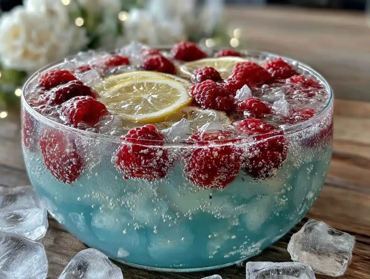 blue raspberry lemonade punch preparation steps