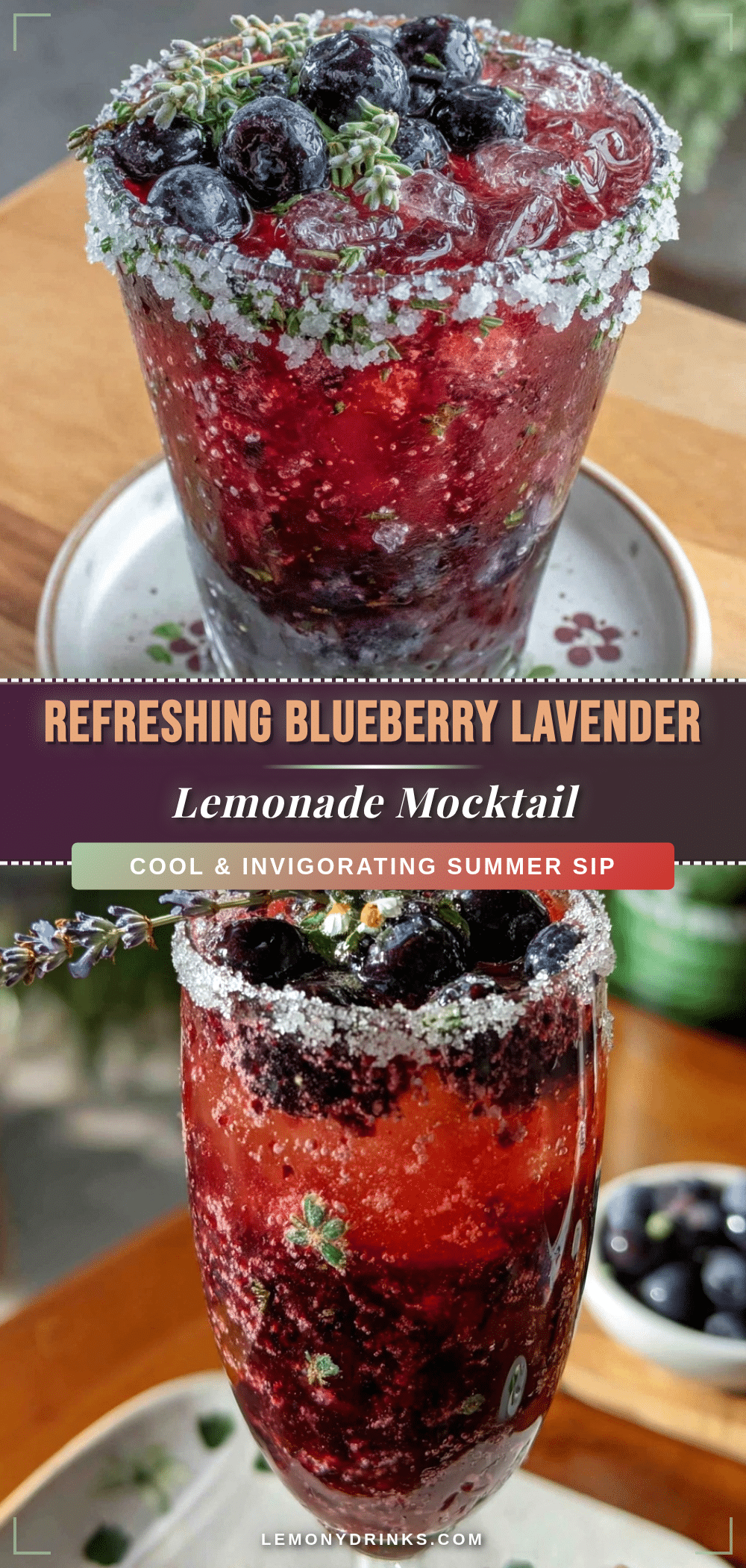 blueberry lavender lemonade mocktail recipe