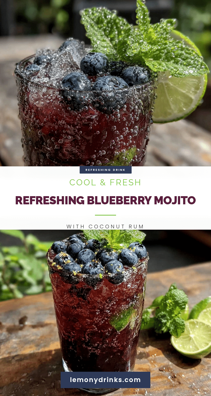 blueberry mojito with coconut rum recipe