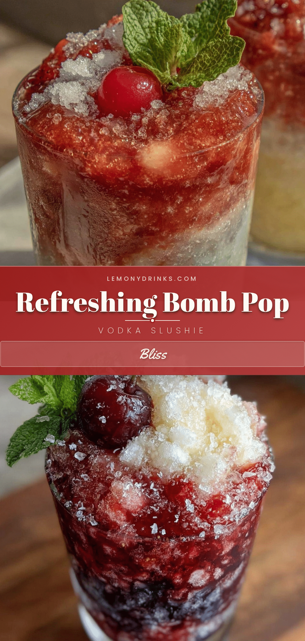 Bomb Pop Vodka Slushie recipe