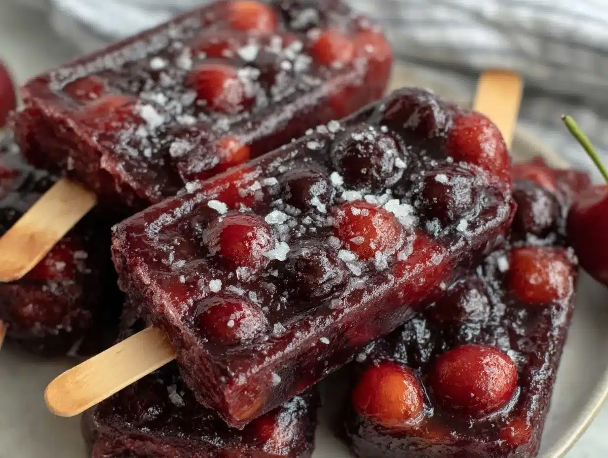 boozy cherry bomb popsicles preparation steps
