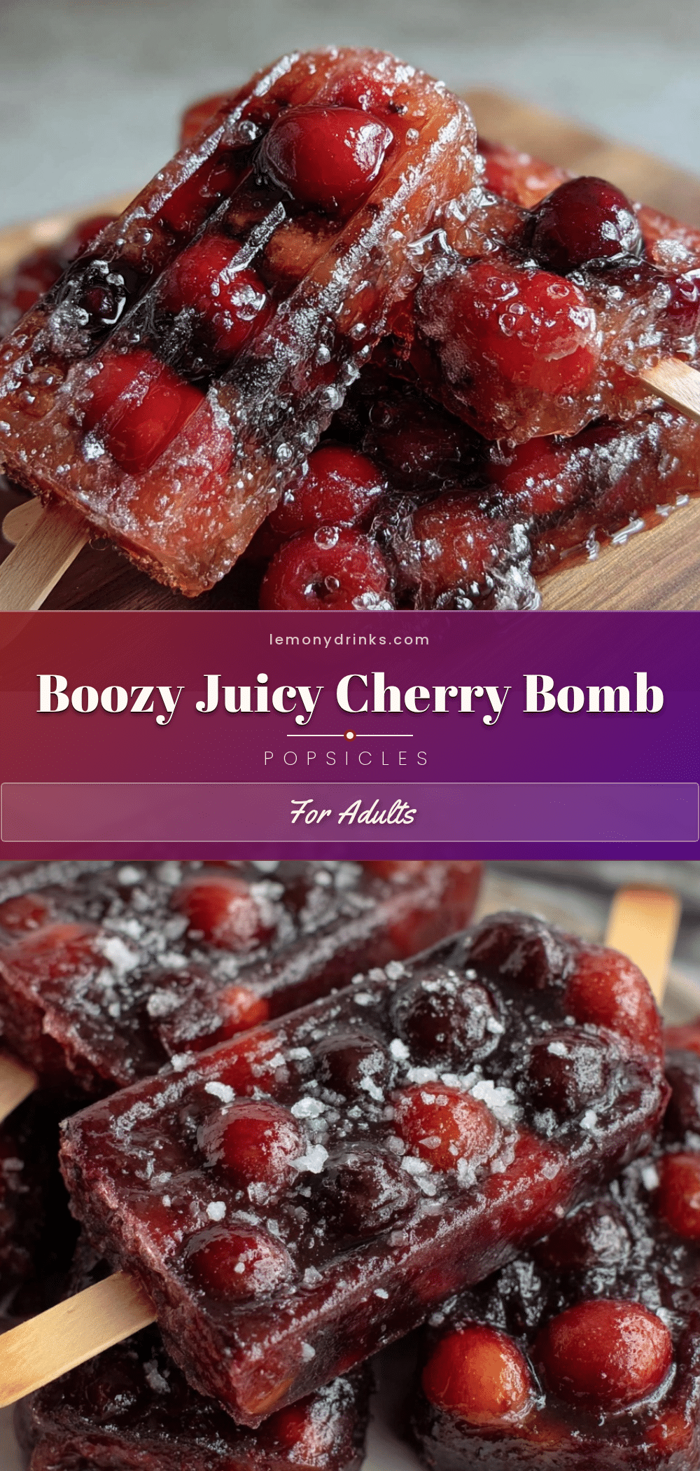 boozy cherry bomb popsicles recipe