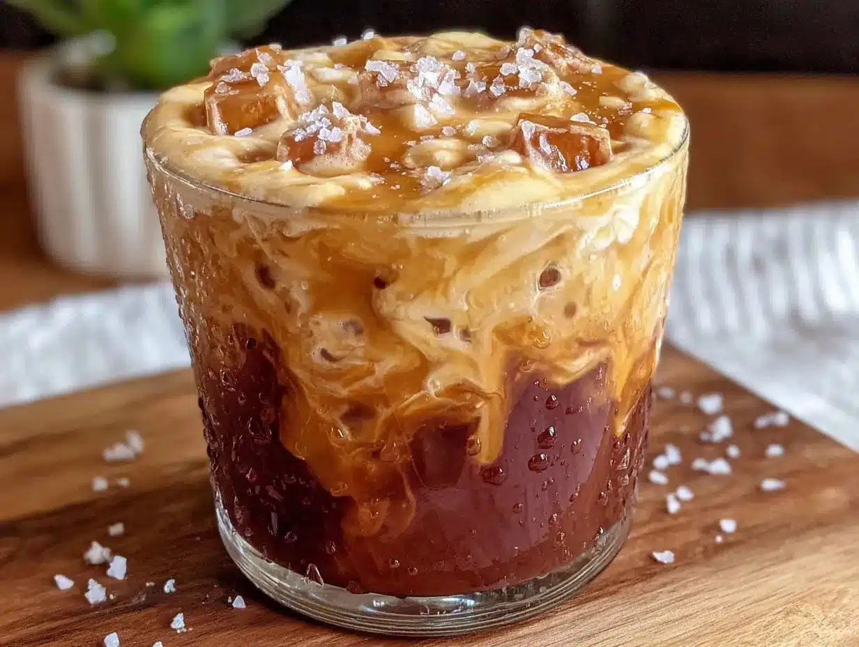 brown butter caramel iced latte preparation steps
