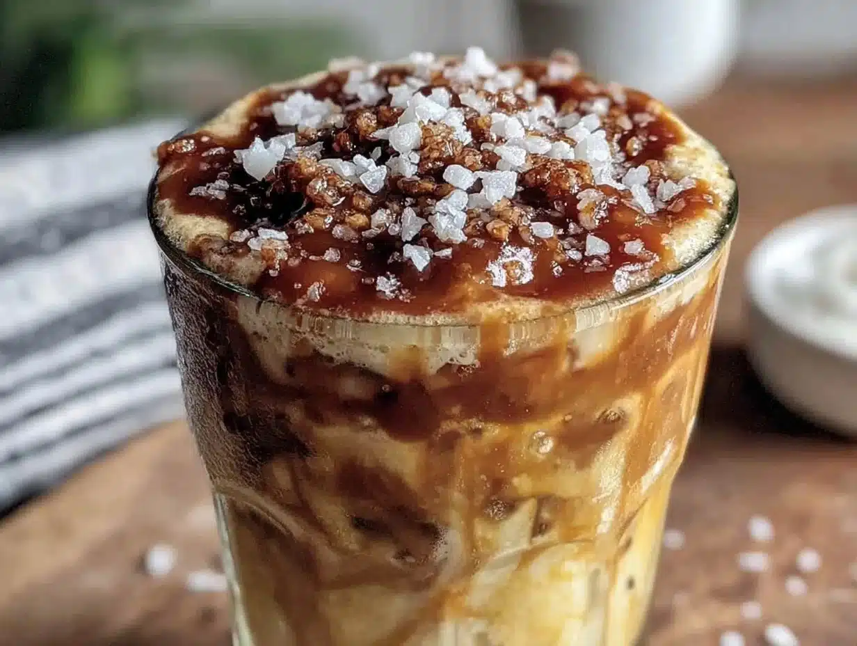 brown butter caramel iced latte - featured image