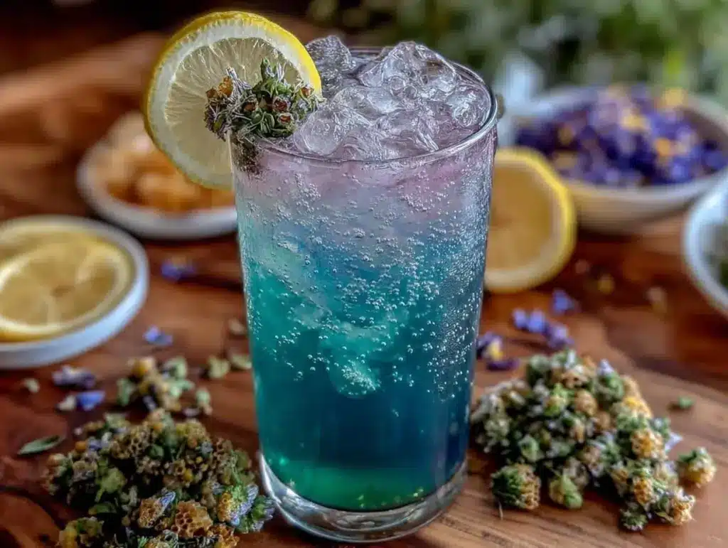 butterfly pea flower lemonade - featured image