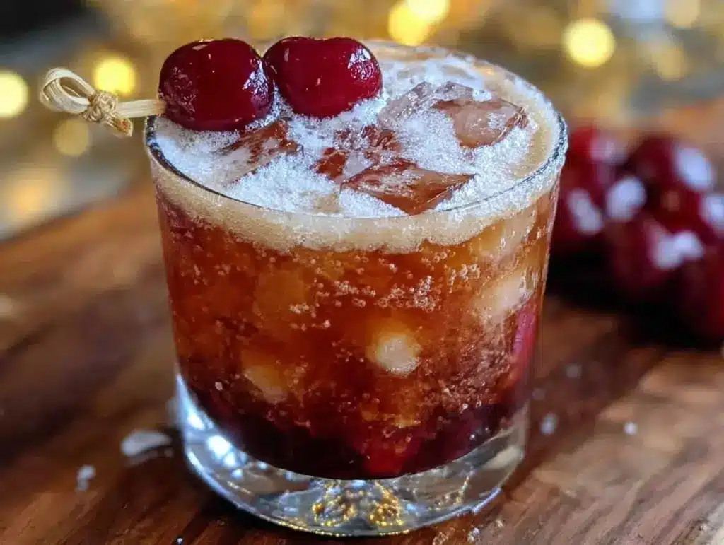 cherry bomb whiskey sour - featured image