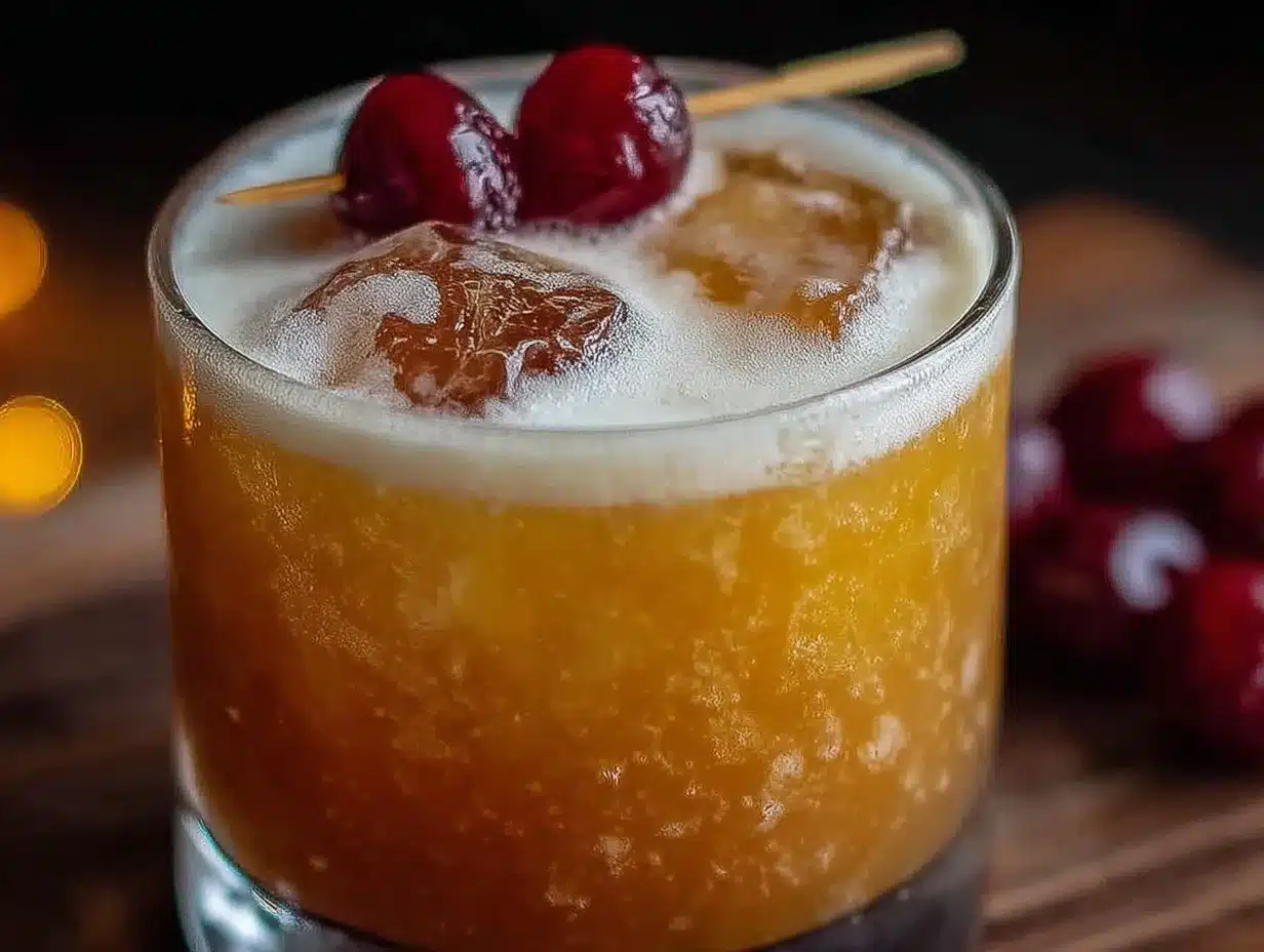 cherry bomb whiskey sour preparation steps