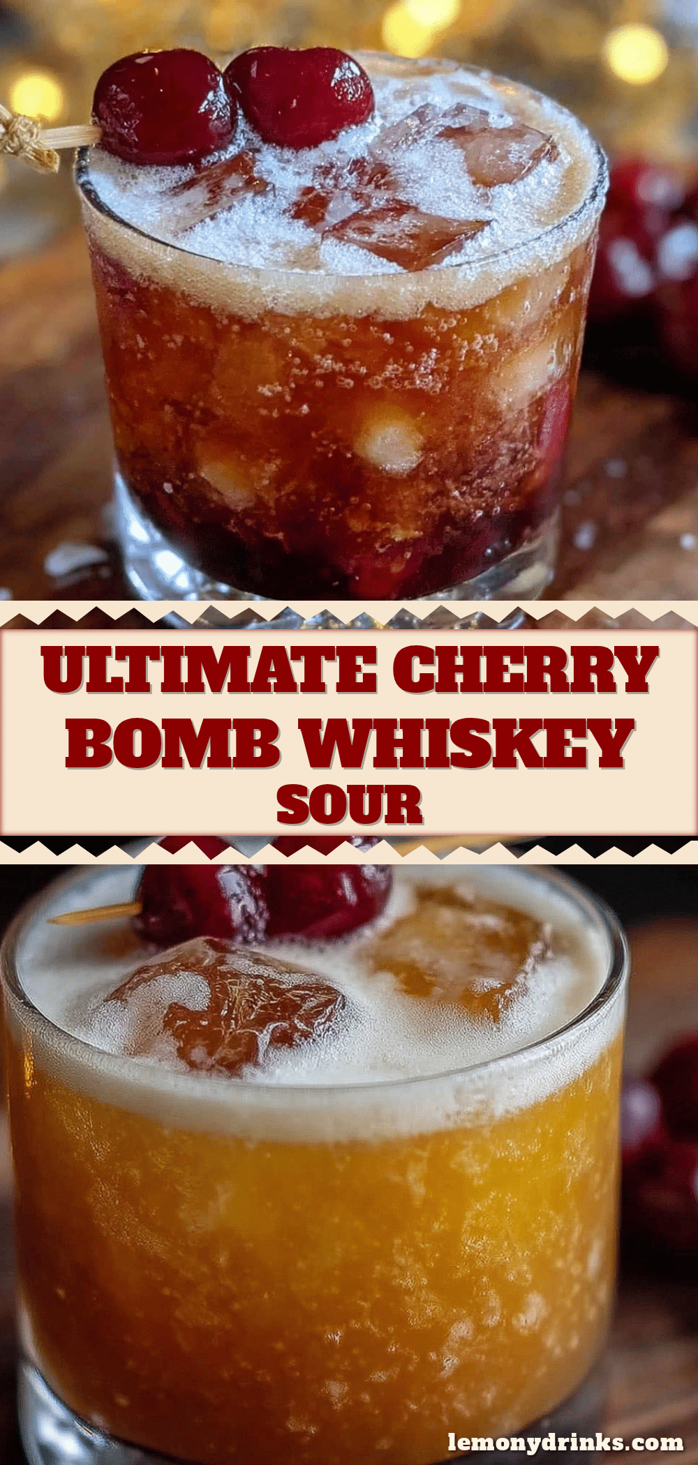 cherry bomb whiskey sour recipe