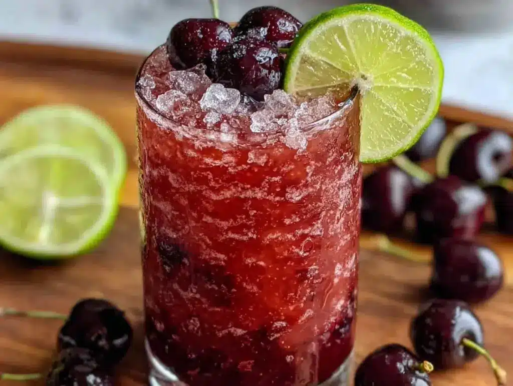 cherry lime slushie - featured image