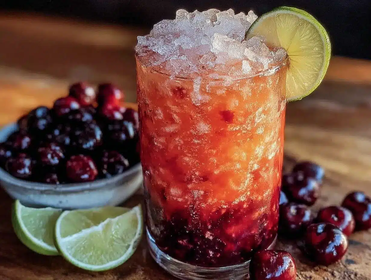 cherry lime slushie preparation steps
