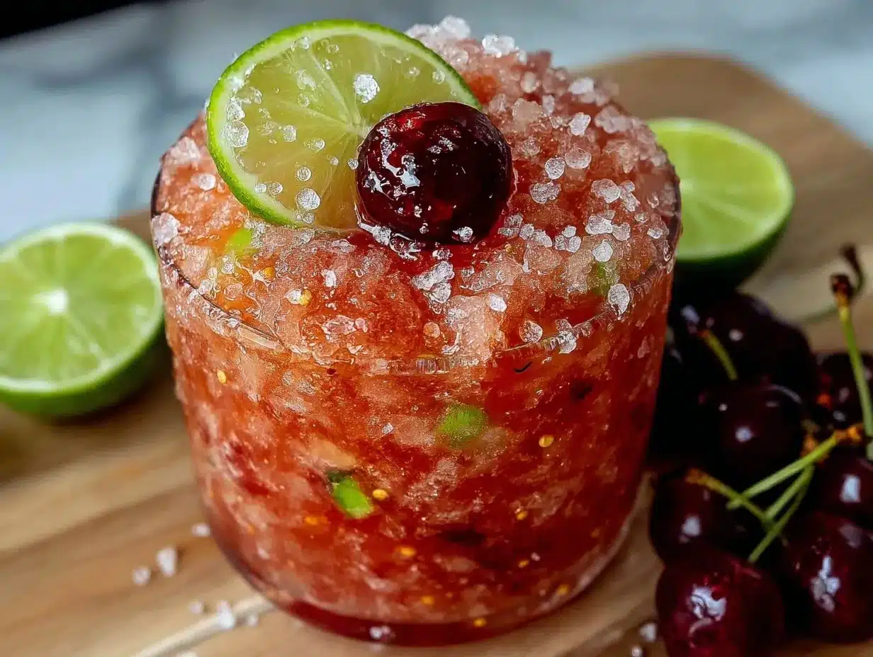 cherry limeade slushie preparation steps