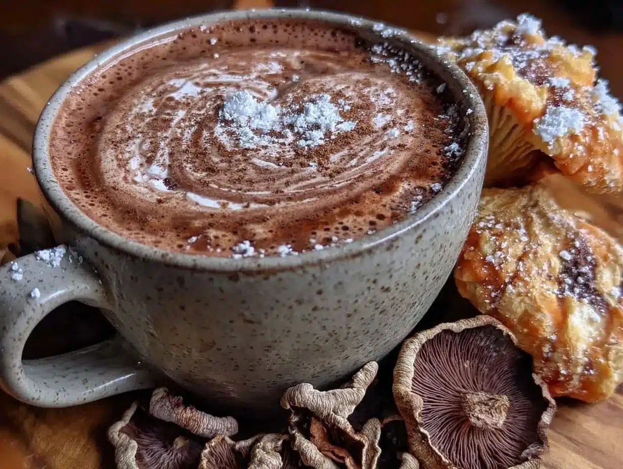 creamy adaptogenic mushroom hot chocolate preparation steps
