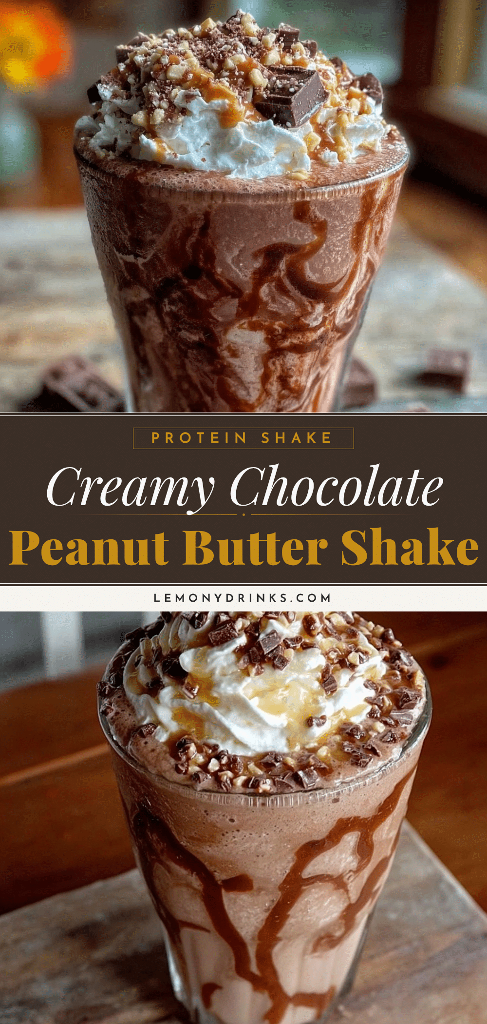 creamy chocolate peanut butter protein shake recipe
