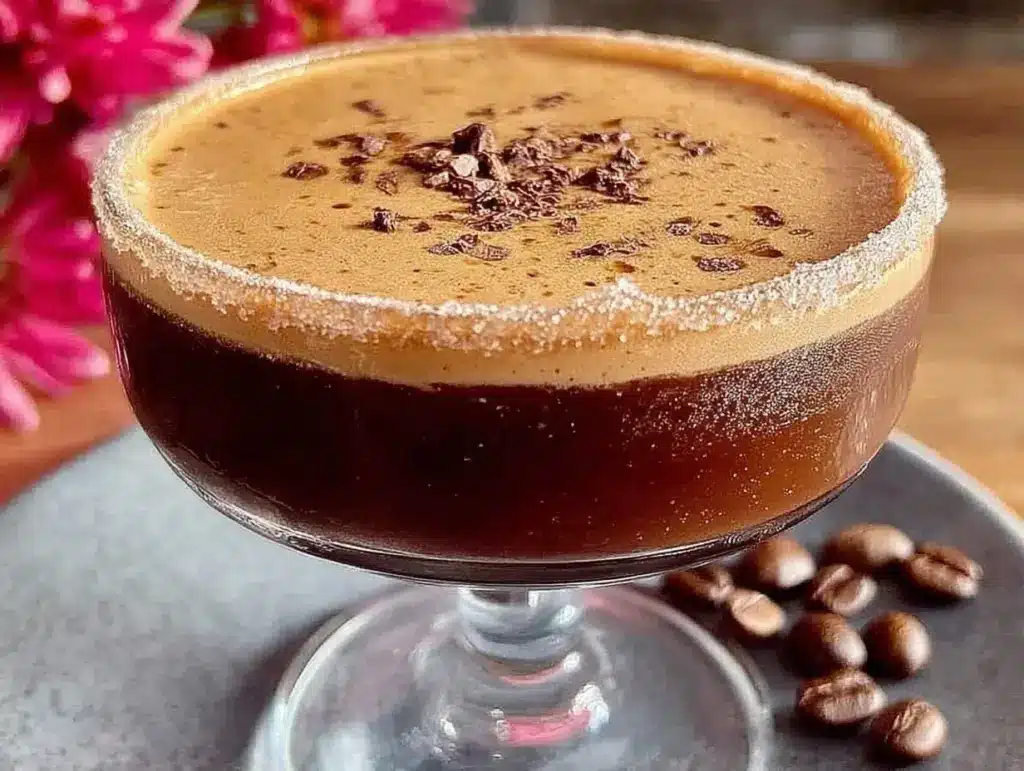 creamy frozen espresso martini - featured image