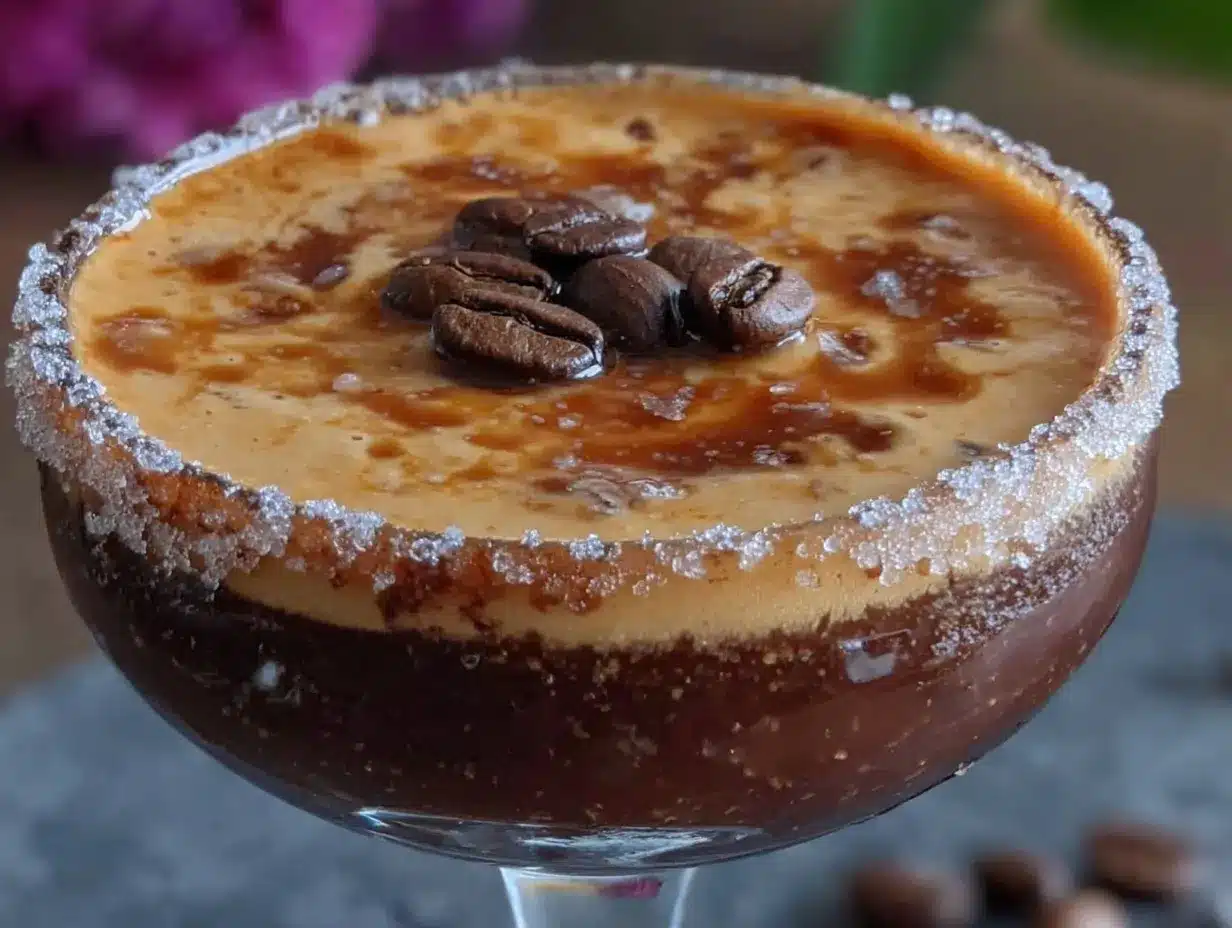 creamy frozen espresso martini preparation steps