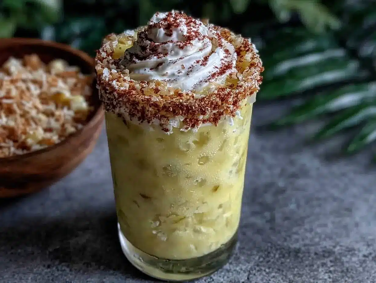 creamy frozen mango pina colada preparation steps