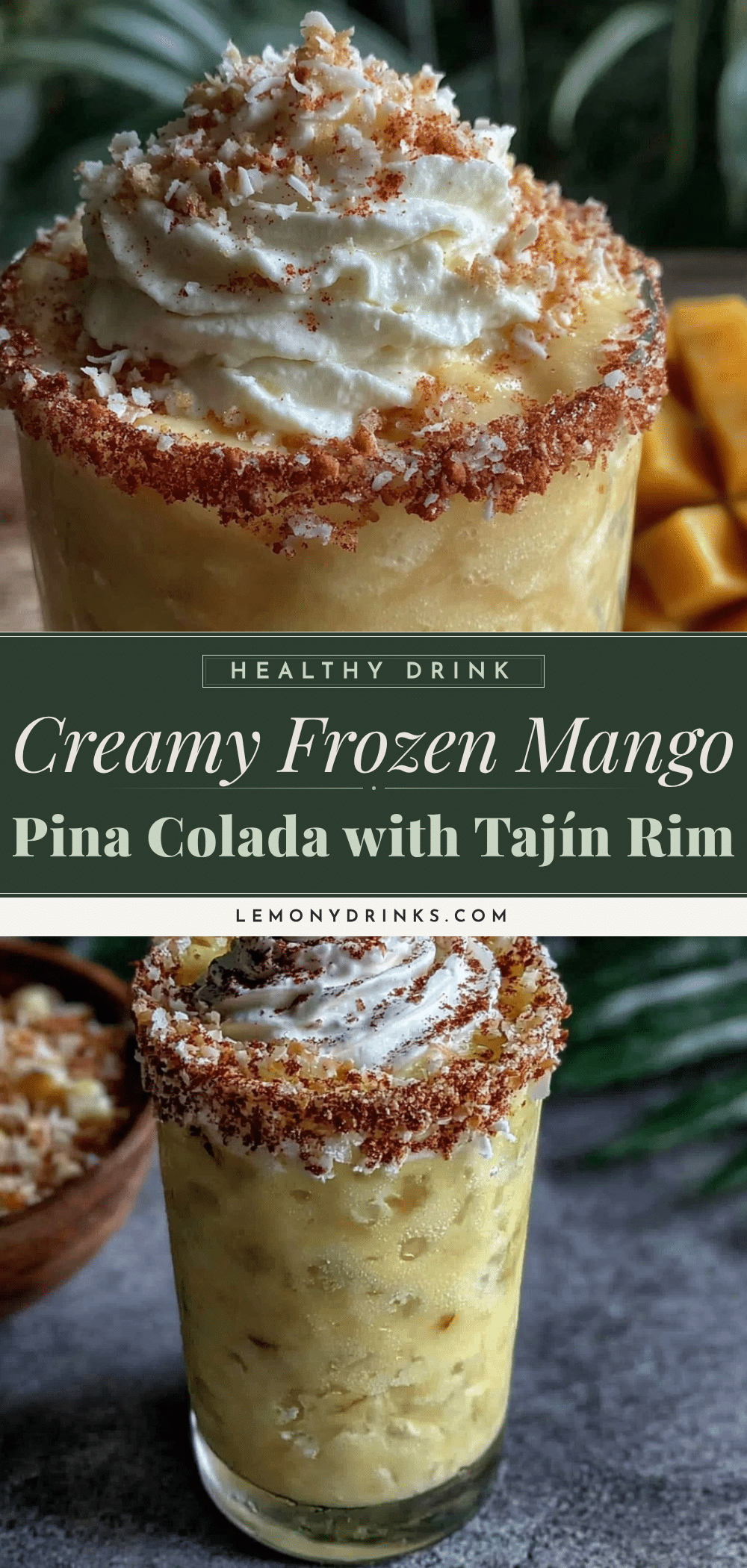 creamy frozen mango pina colada recipe