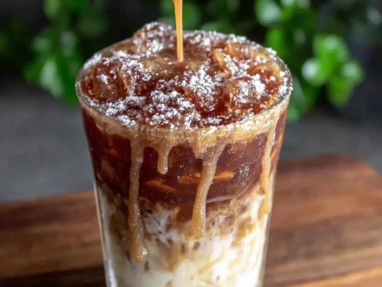 creamy iced caramel macchiato recipe preparation steps