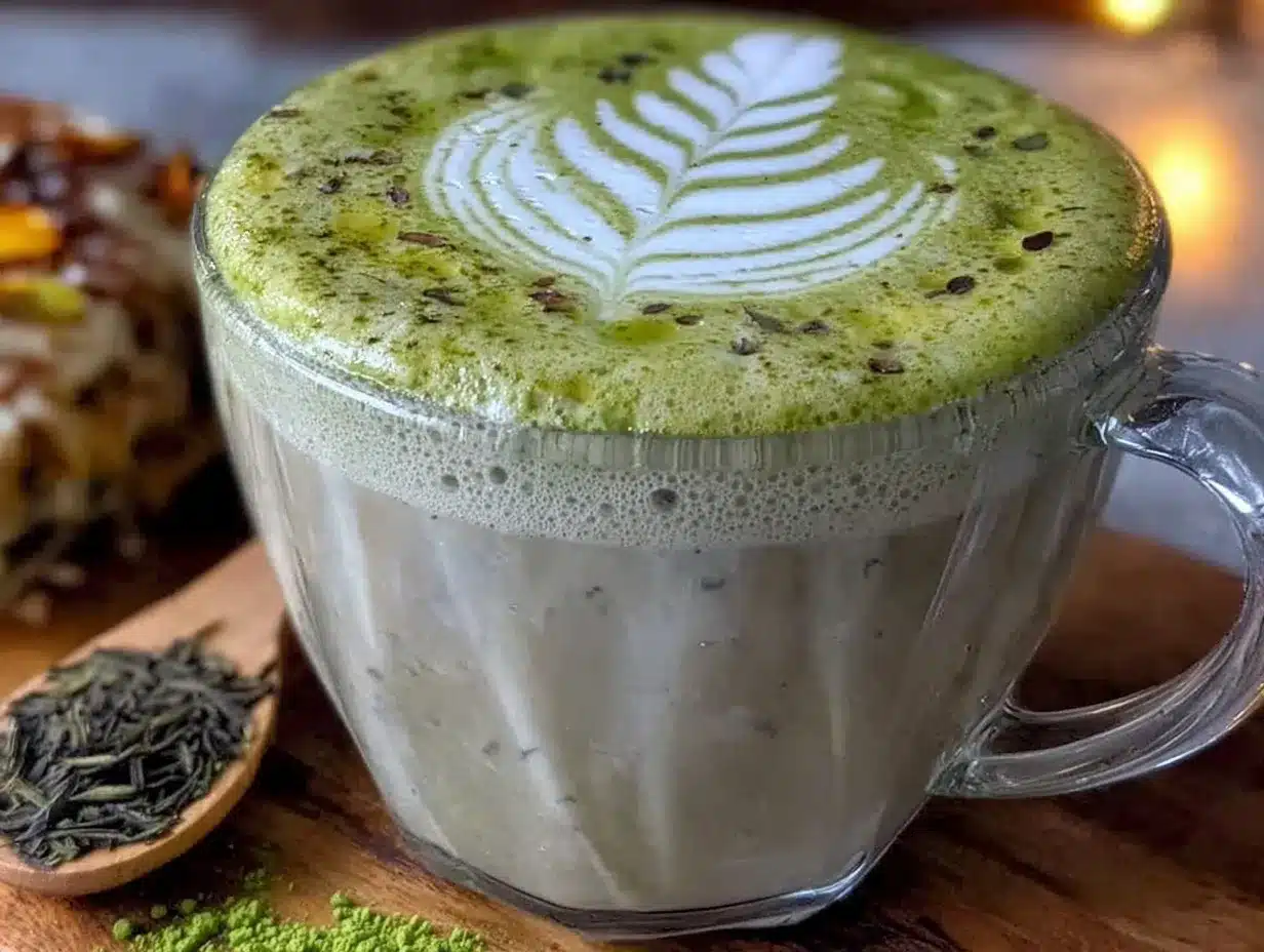 creamy matcha latte preparation steps