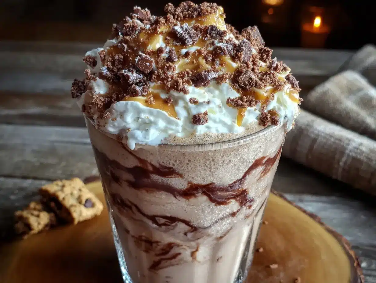 creamy mocha cookie crumble frappuccino recipe preparation steps