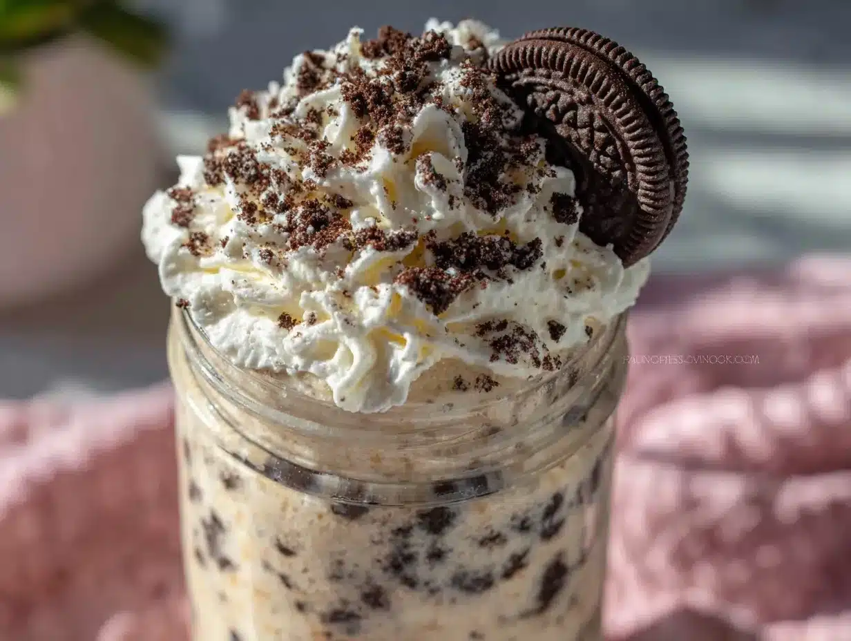 creamy Oreo milkshake preparation steps
