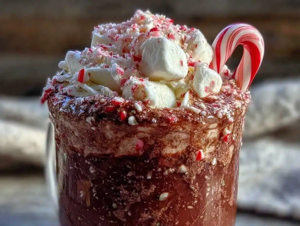 creamy peppermint hot chocolate preparation steps