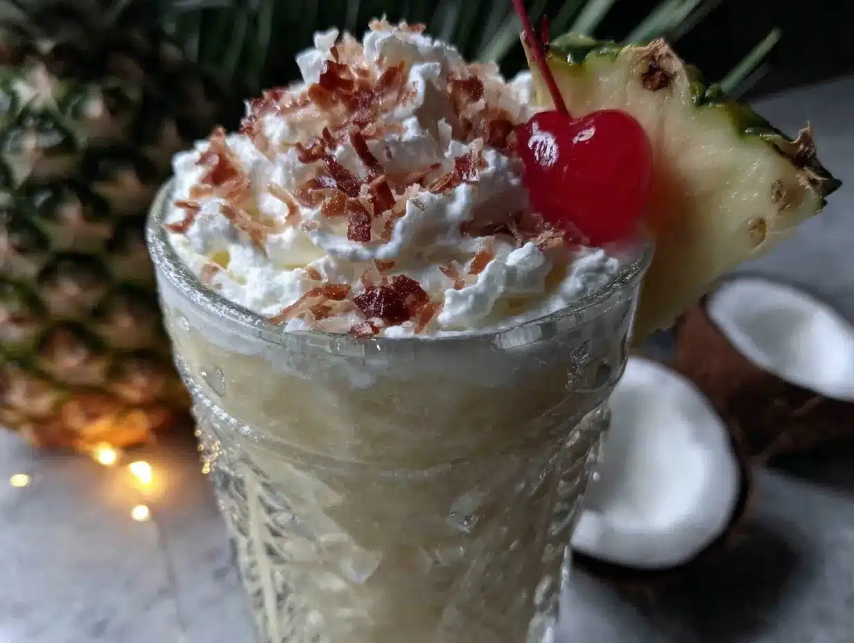 creamy piña colada slushie preparation steps