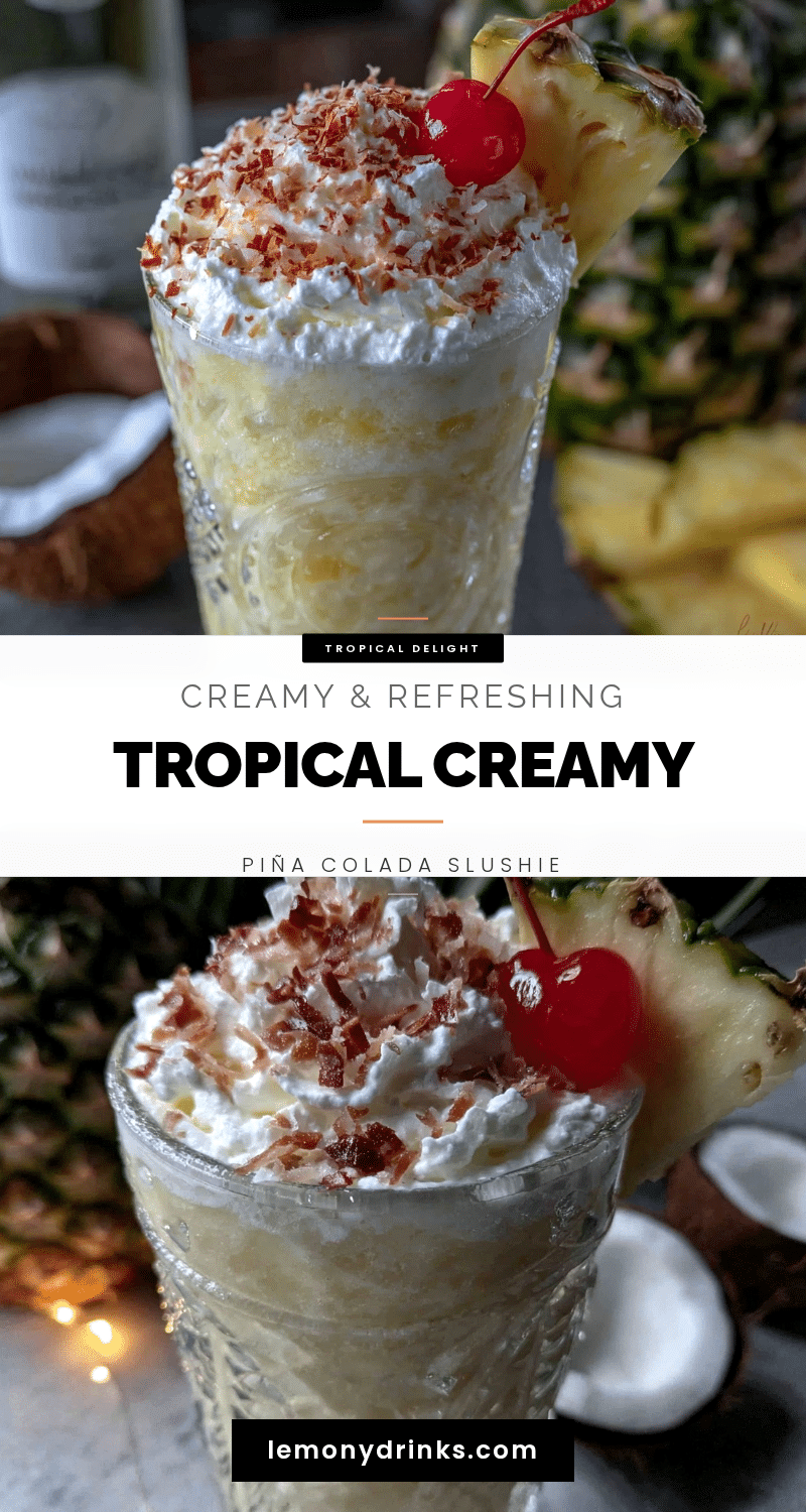 creamy piña colada slushie recipe
